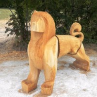 Sculpture monumentale // 2012
1,60m x 1,80m x 0,50m//
bois (chêne) et inox//
Visible à Bréville en Charente. entrecoupé