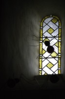 Installation centre d'art les 3Cha//
2018// Toile 9mx9m et 170 araigniées // coproduction 3CHA