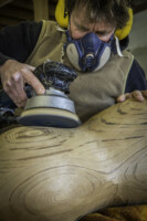 Marc Georgeault dans sont atelier de sculpture au Château des pères // crédit photo Martin Boudier Marc Georgeault dans sont atelier de sculpture au Château des pères // crédit photo Martin Boudier
