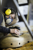 Marc Georgeault dans sont atelier de sculpture au Château des pères // crédit photo Martin Boudier Marc Georgeault dans sont atelier de sculpture au Château des pères // crédit photo Martin Boudier